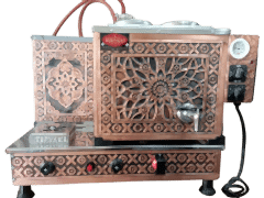 Tiryaki 2 Demlikli Bakır Tam Otomatik Çay Kazanı GAZ+ELK