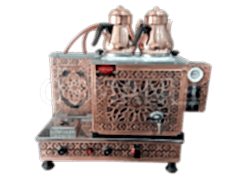 Tiryaki 2 Demlikli Bakır Tam Otomatik Çay Kazanı GAZ+ELK