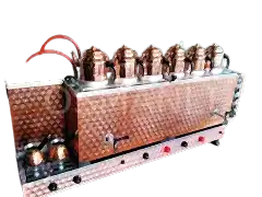 Tiryaki 6 Demlikli Bakır Tam Otomatik Çay Kazanı GAZ+ELK