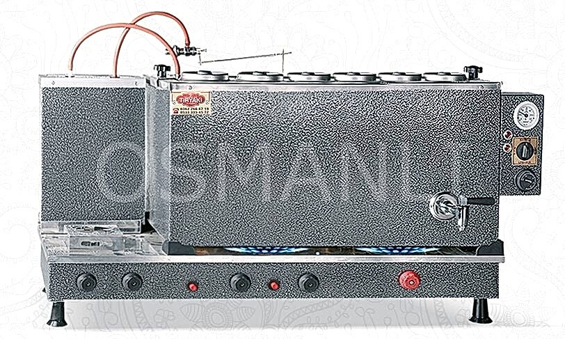 Tiryaki 6 Demlikli GRİ Tam Otomatik Çay Kazanı GAZ+ELK
