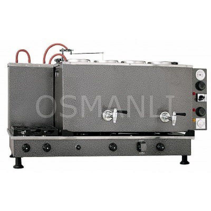 Tiryaki 4 Demlikli GRİ Tam Otomatik Çay Kazanı GAZ+ELK