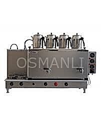 Tiryaki 4 Demlikli İnoks Tam Otomatik Çay Kazanı GAZ+ELK