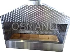 Osmanlı Paslanmaz Krom Ocakbaşı Mangal Izgara. 3 Tarafı Kapalı Köfte, Balık ve Kebap Ocağı