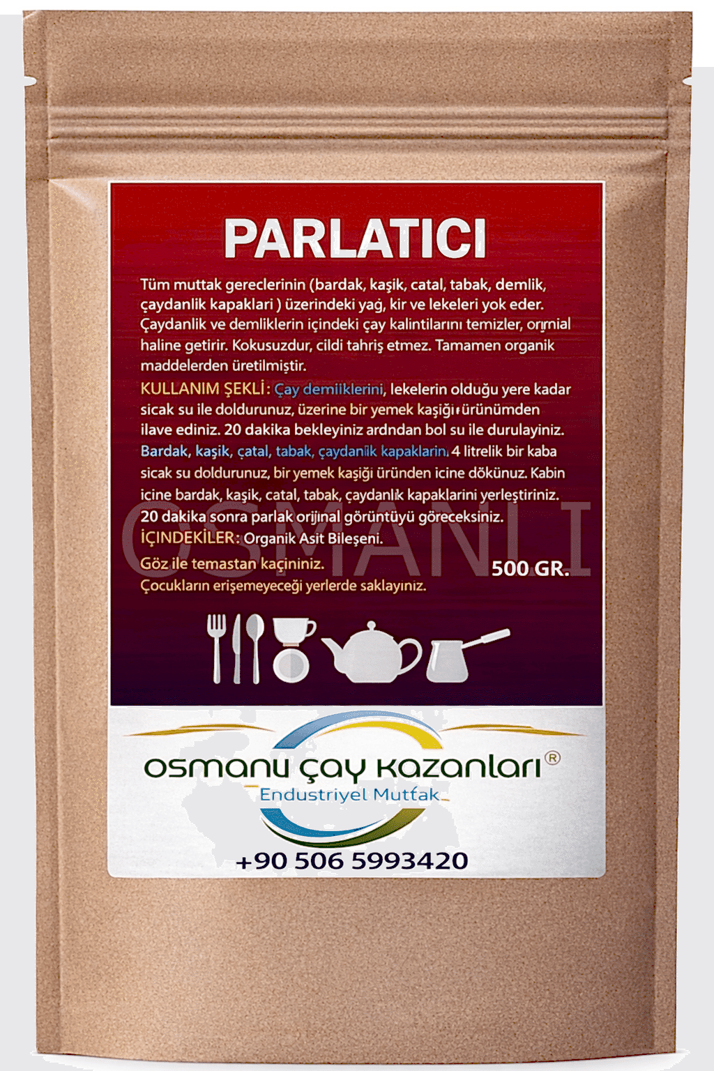 Osmanlı BARDAK TEMİZLEME VE PARLATMA TOZU 500GR