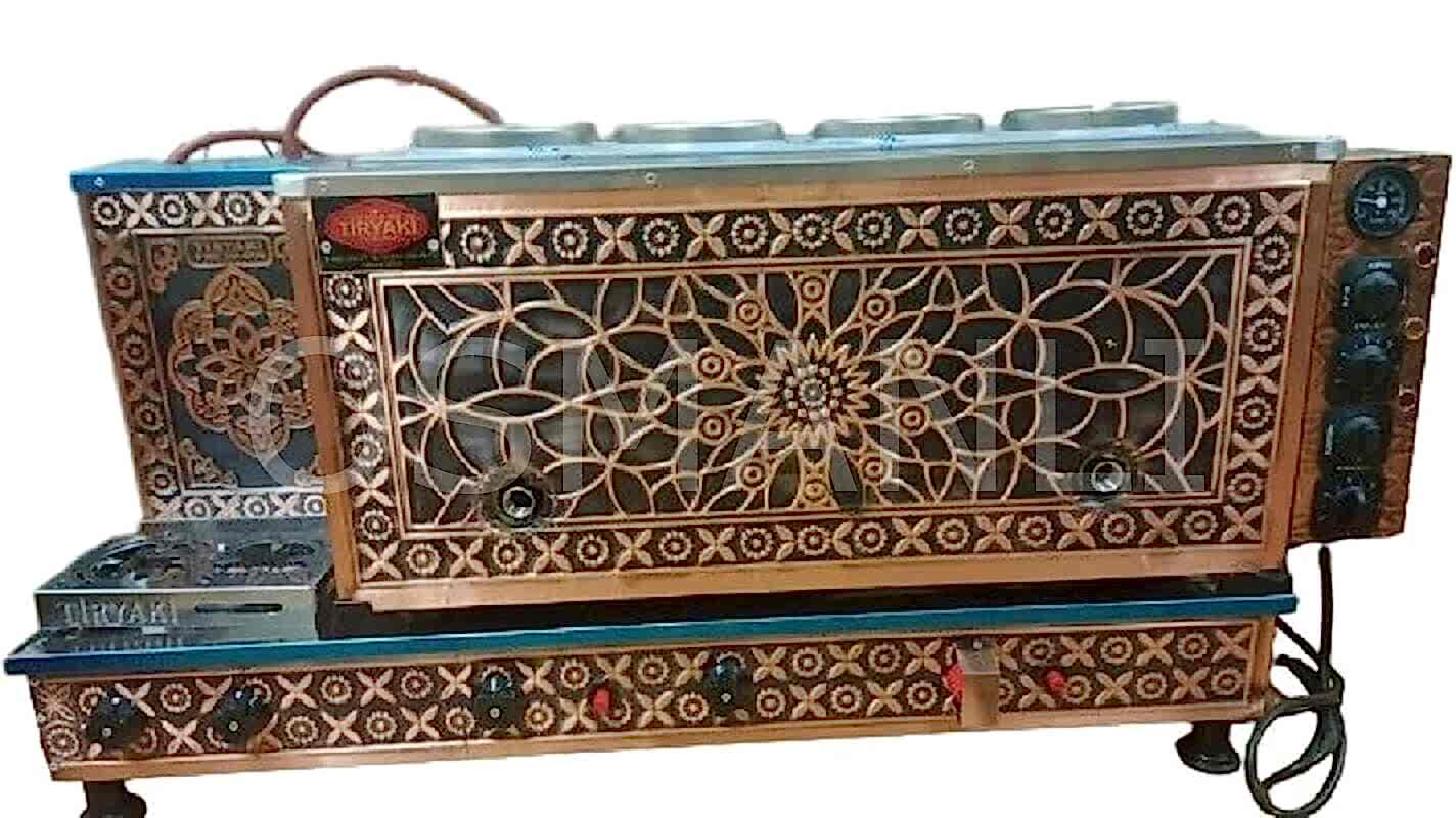 Tiryaki 4 Demlikli Bakır Tam Otomatik Çay Kazanı GAZ+ELK