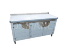 Osmanlı KAPALI PASLANMAZ TEZGAH - MUTFAK ÇALIŞMA TEZGAHI SÜRGÜLÜ KAPAKLI