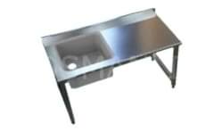 Osmanlı EVYELİ AÇIK PASLANMAZ TEZGAH - LAVABOLU MUTFAK ÇALIŞMA TEZGAHI